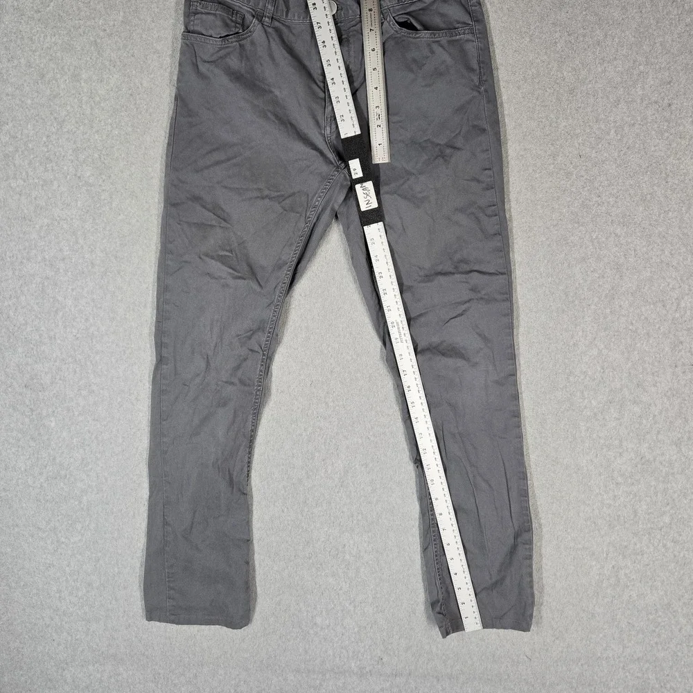 Theory Men Pants 31 Gray Chino Twill Zipper 29